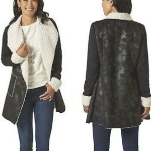 Wooly Bully Wear Wonderful Wrap faux suede shearling jacket XL